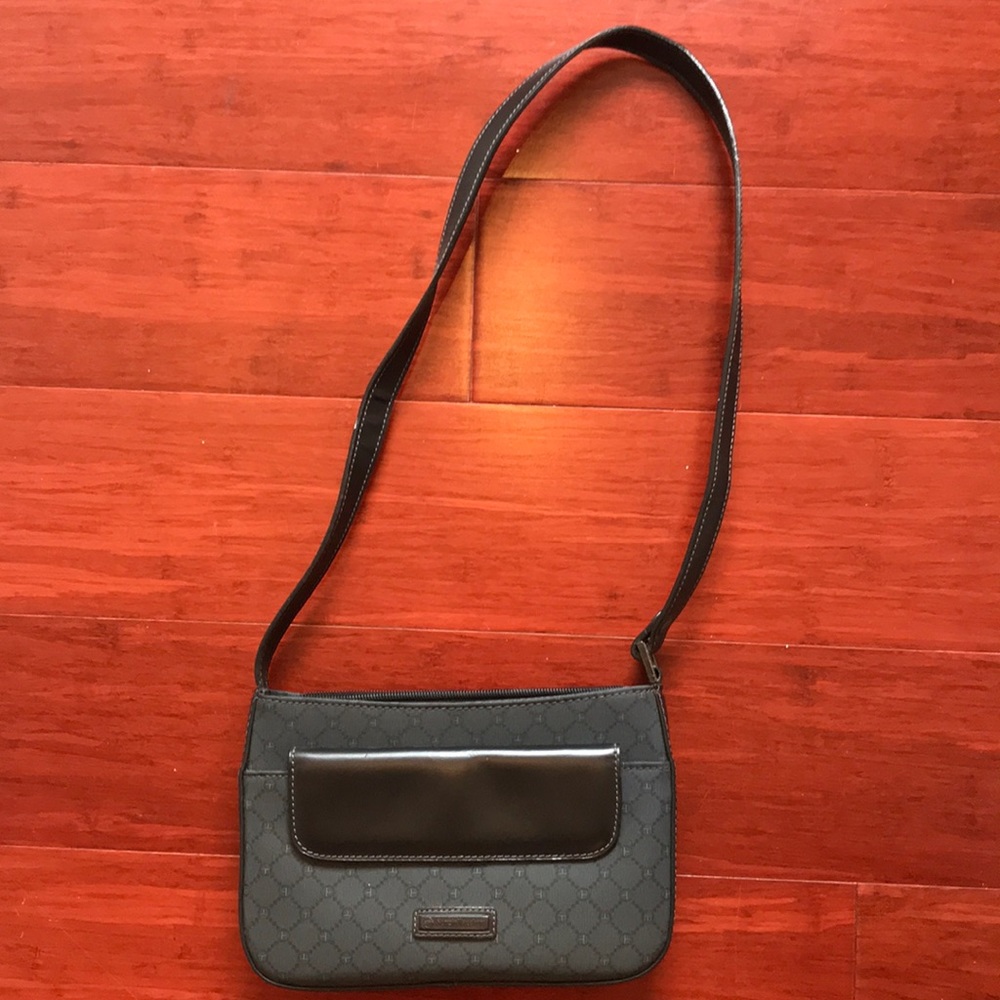 Sergio Tacchini grey and black shoulder bag